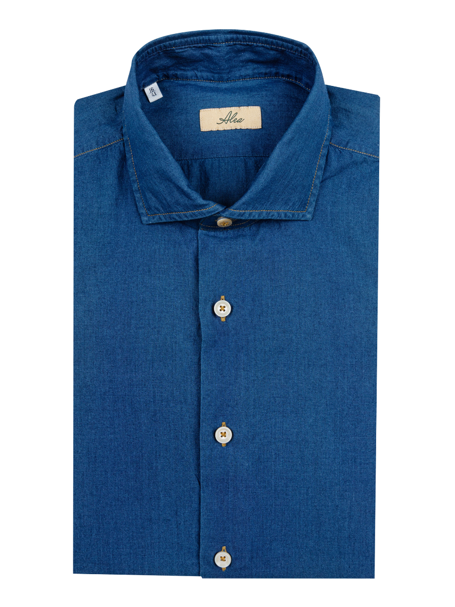 Camicia da uomo in denim 100% – Alea Fashion Industries