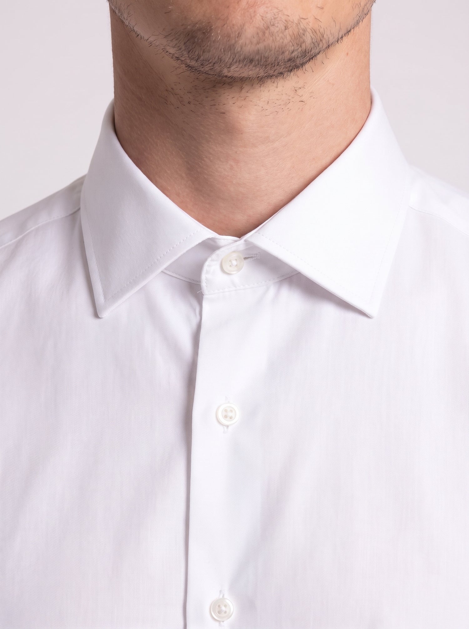 Camicia tessuto tecnico no stiro bianca