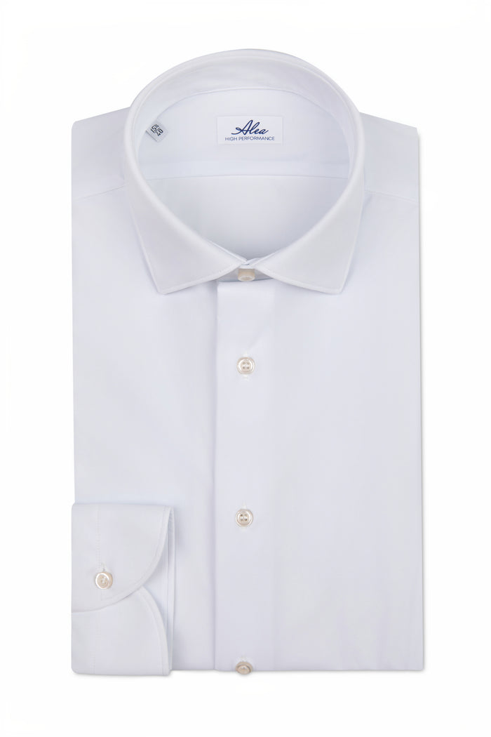 Camisa de tejido técnico no planchable blanca