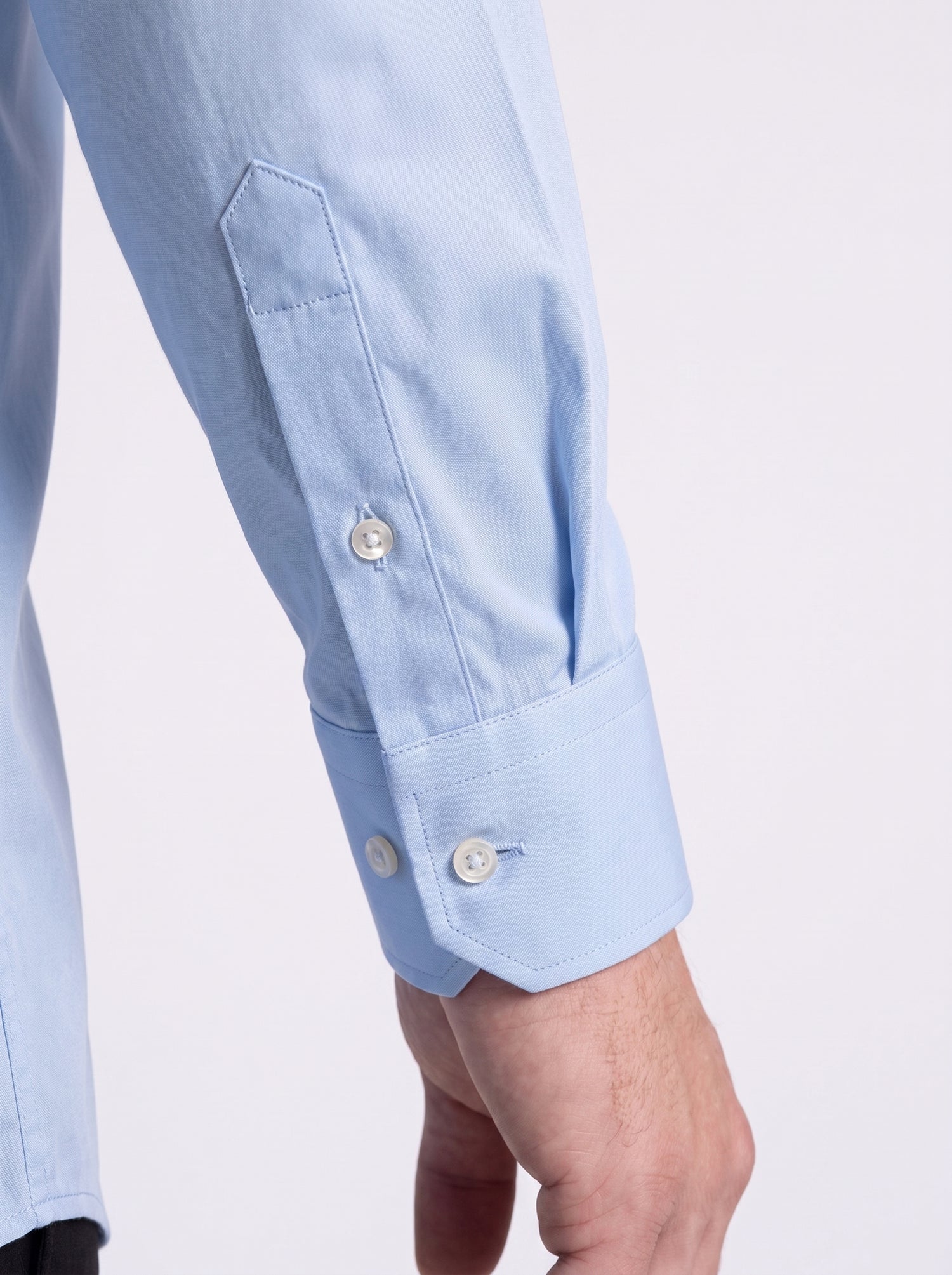 Camicia uomo tessuto tecnico no stiro azzurro