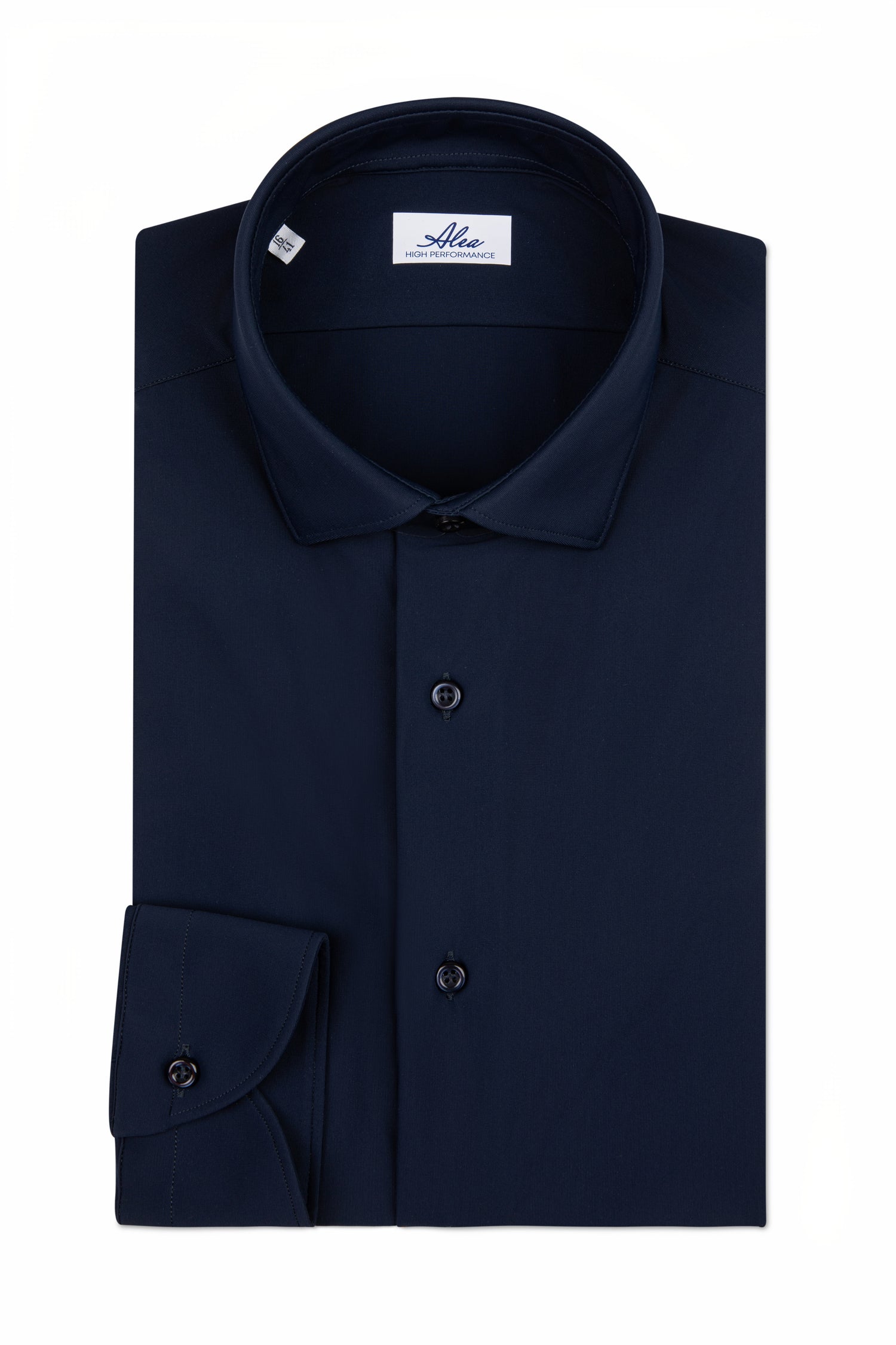 Camisa de tejido técnico sin planchado azul
