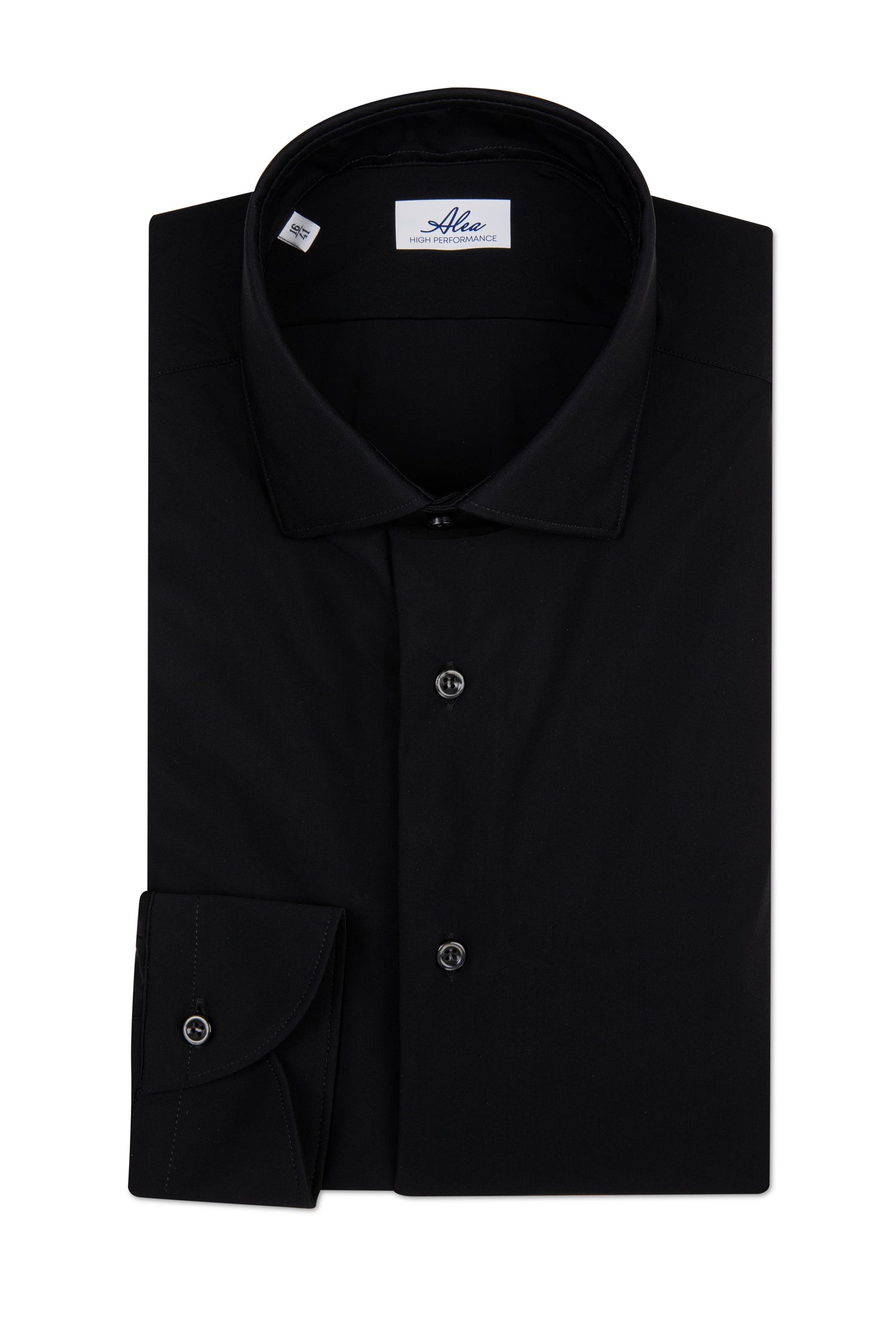 Camisa de tejido técnico no necesita planchado negra