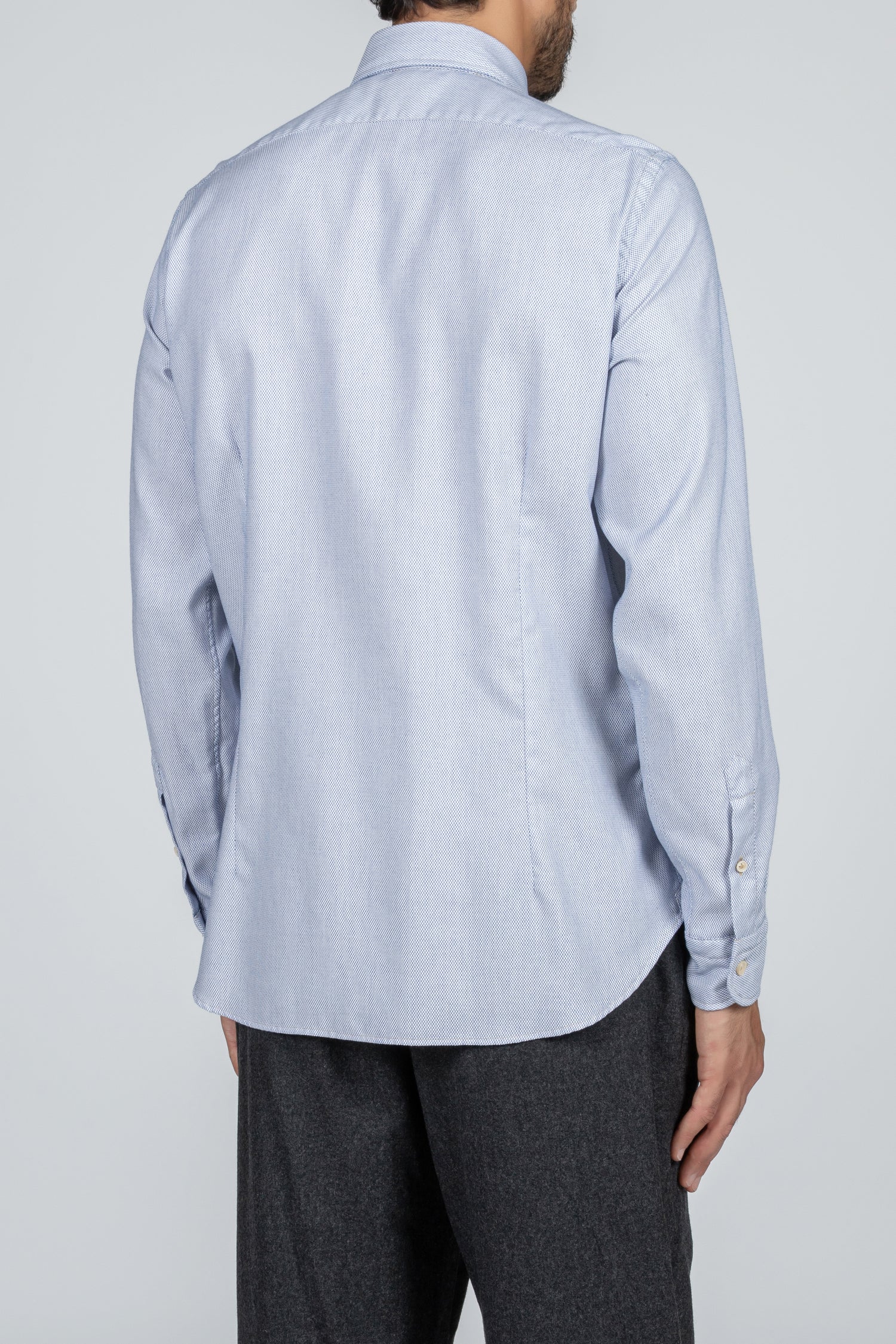 Camicia da uomo Giza Evolution falso unito blue, collo francese