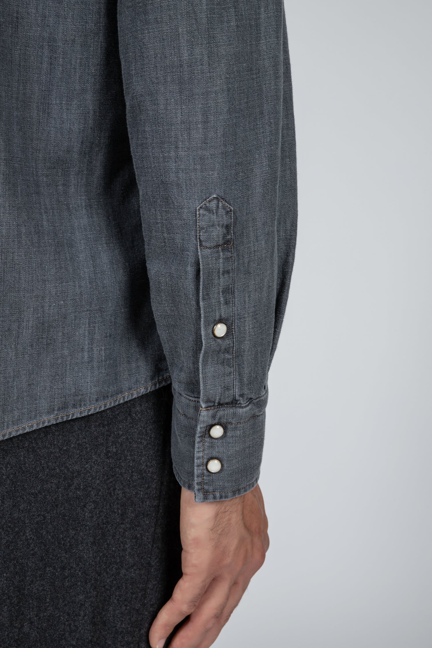Camicia da uomo texana in tessuto denim