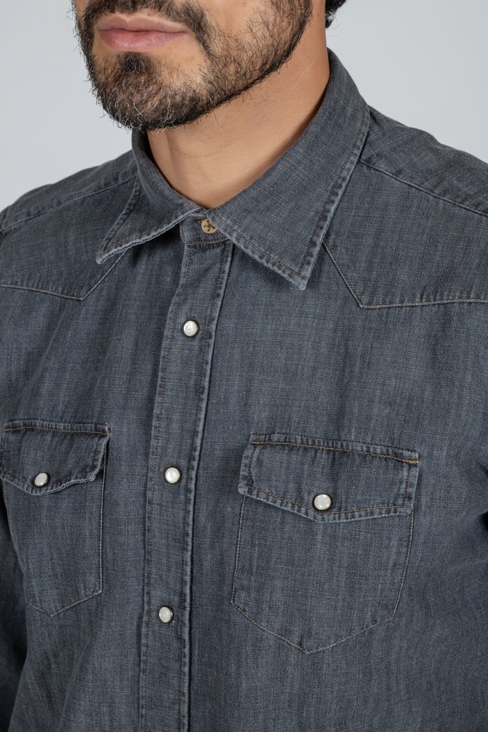 Camisa vaquera tejana de hombre