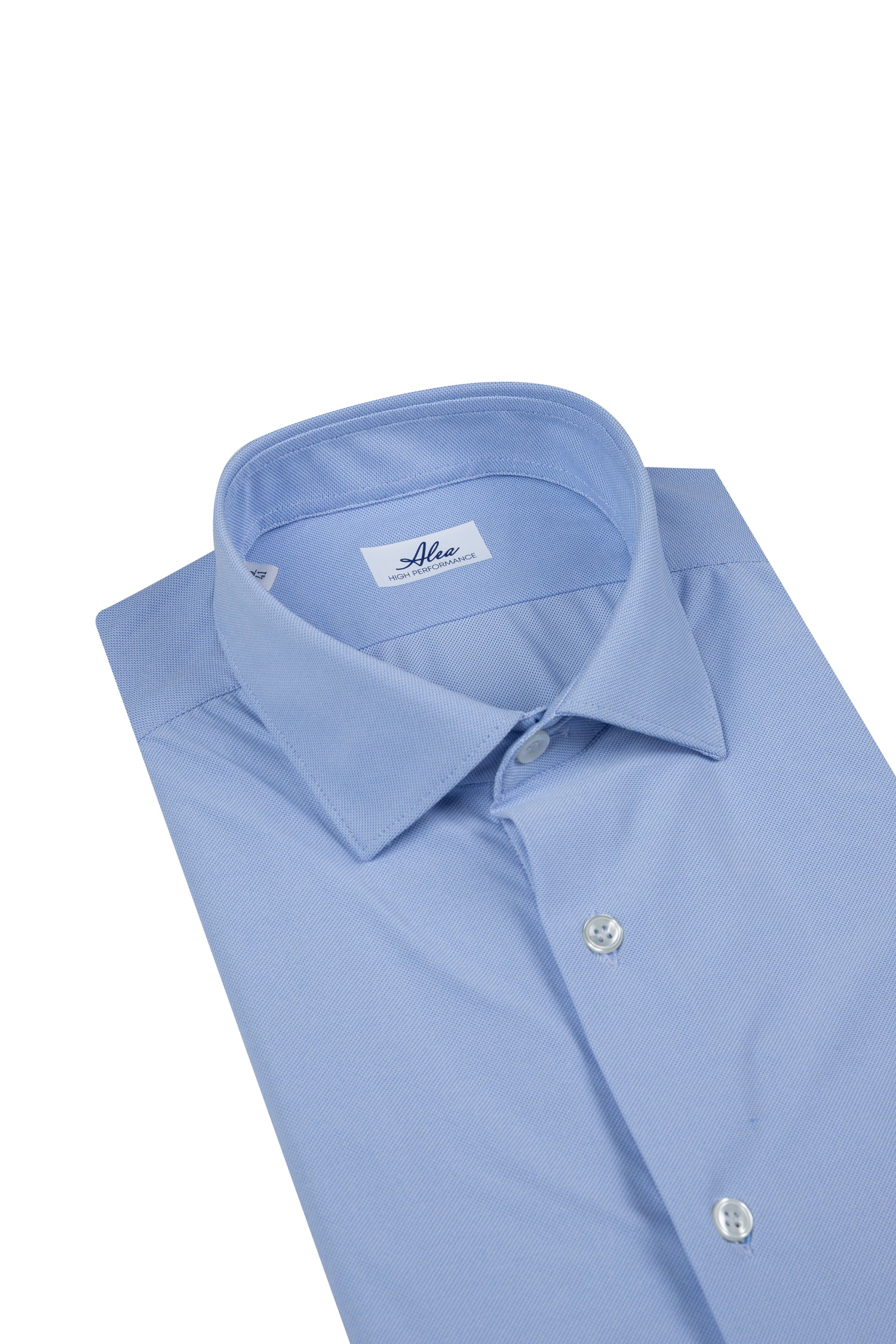 Camicia in tessuto tecnico no stiro azzurra