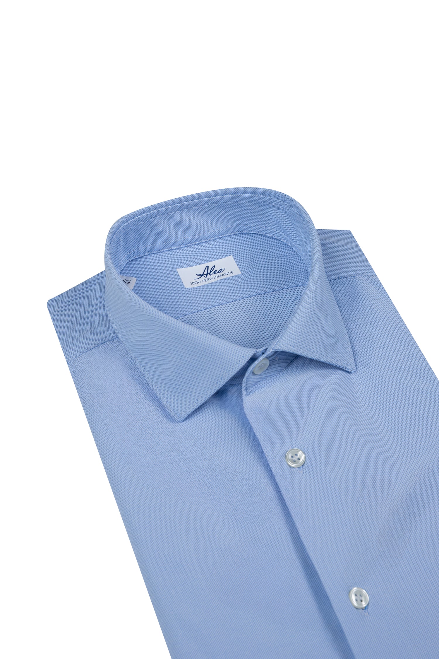 Camicia in tessuto tecnico no stiro azzurra