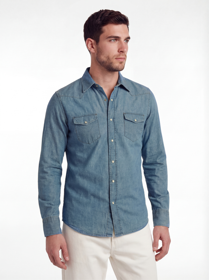 Camisa deportiva de mezclilla