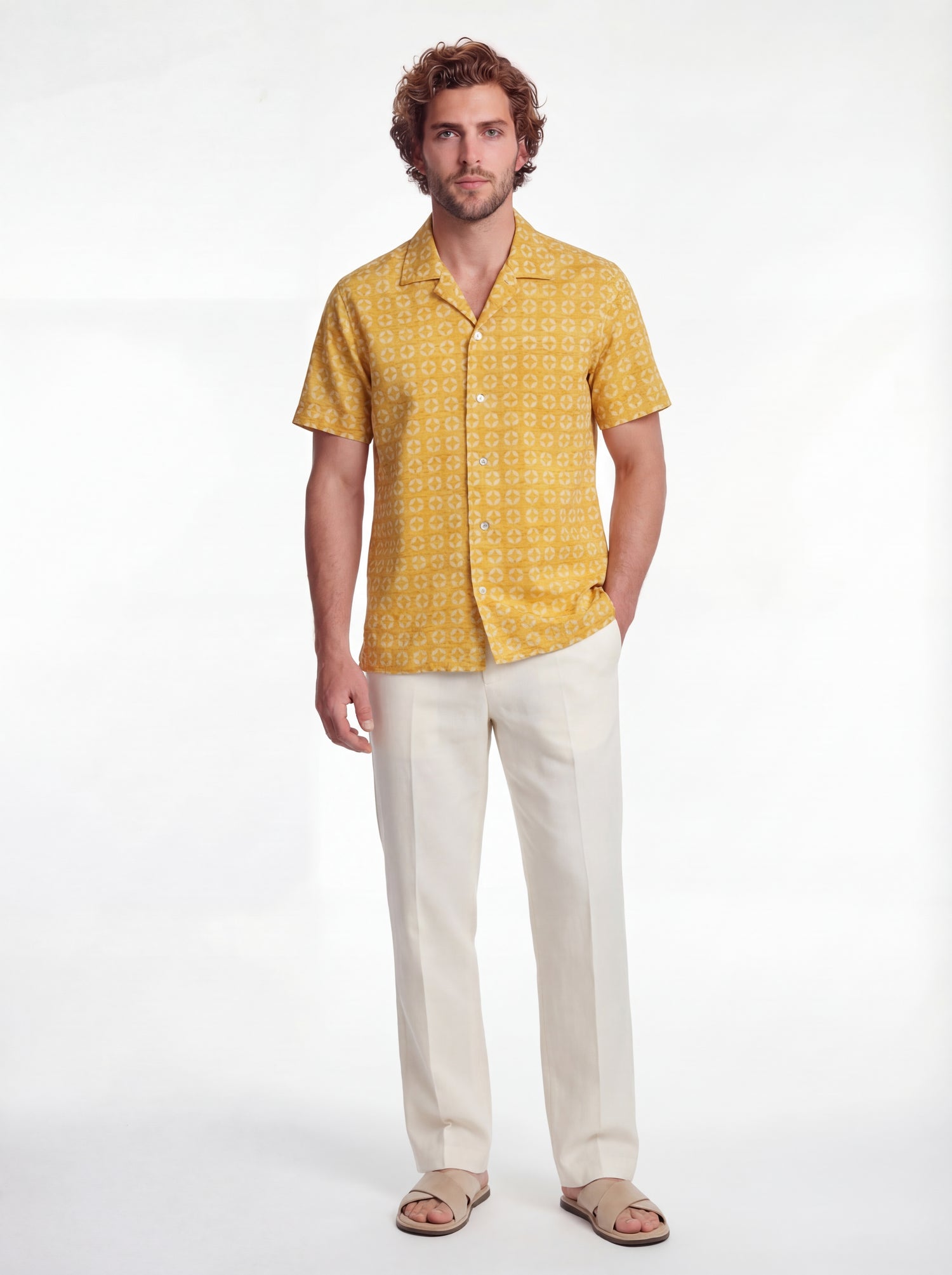 Patterned short-sleeve shirt