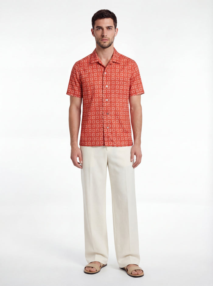 Camisa estampada manga corta