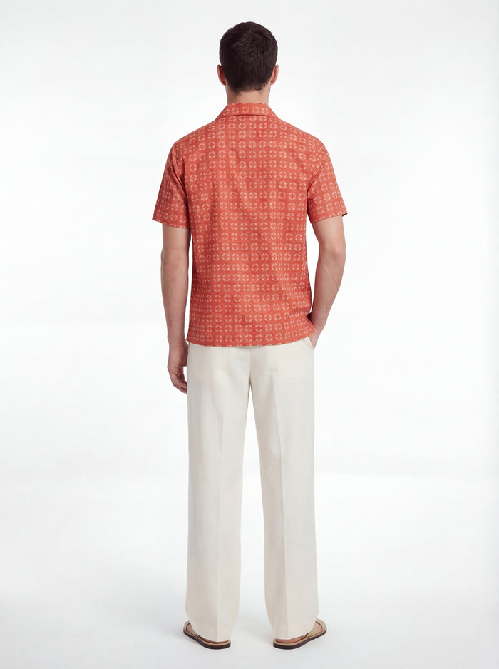 Camisa estampada manga corta