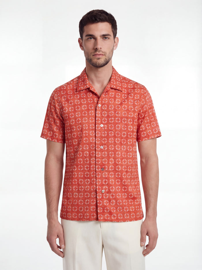 Camisa estampada manga corta