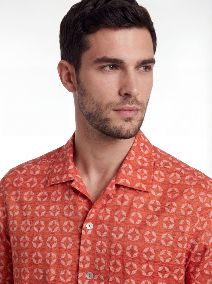 Camisa estampada manga corta