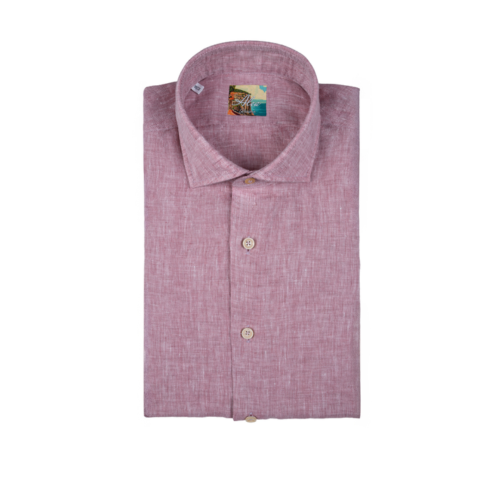 Camisa de lino de color liso