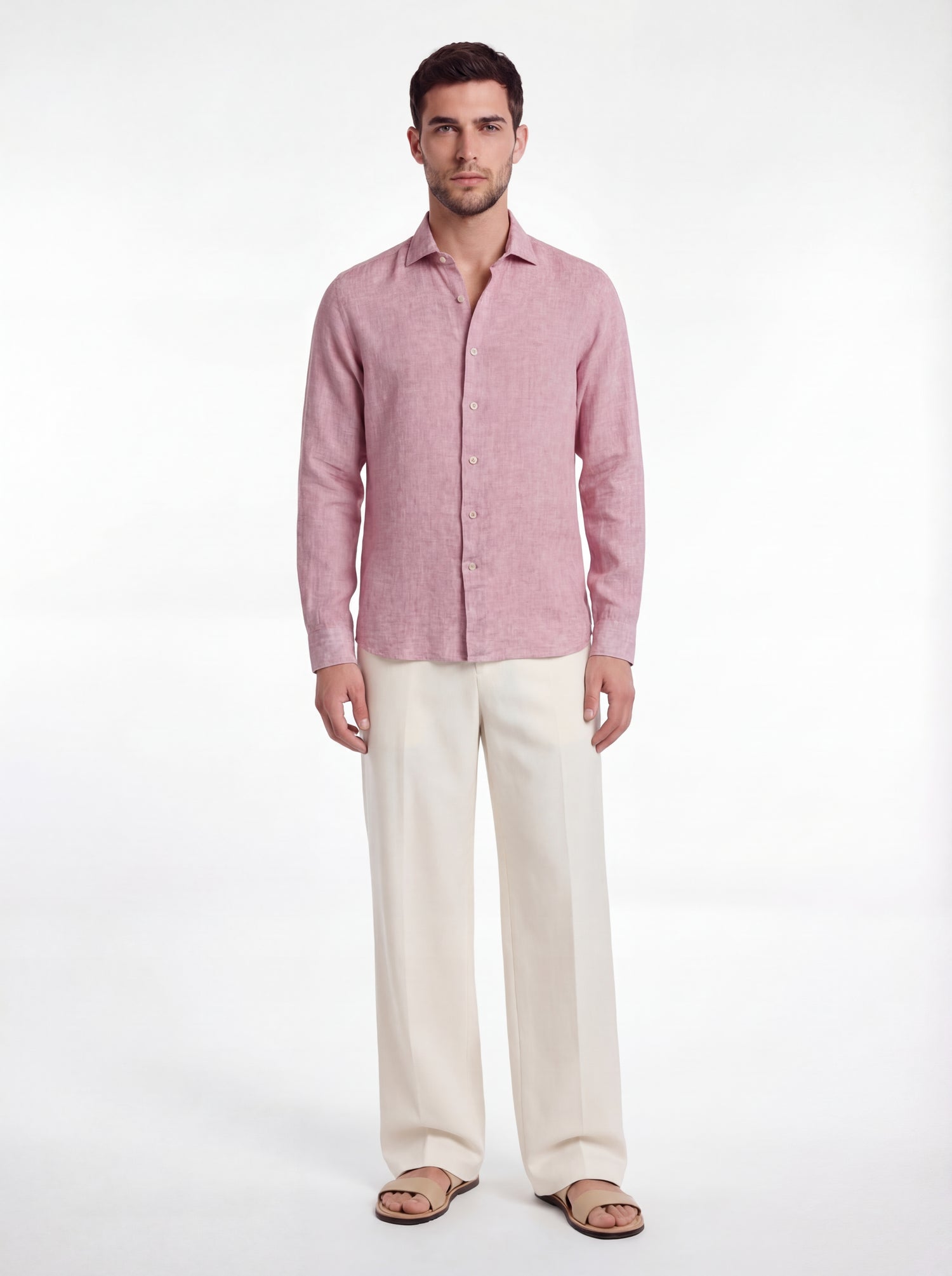 Camicia in lino tinta unita