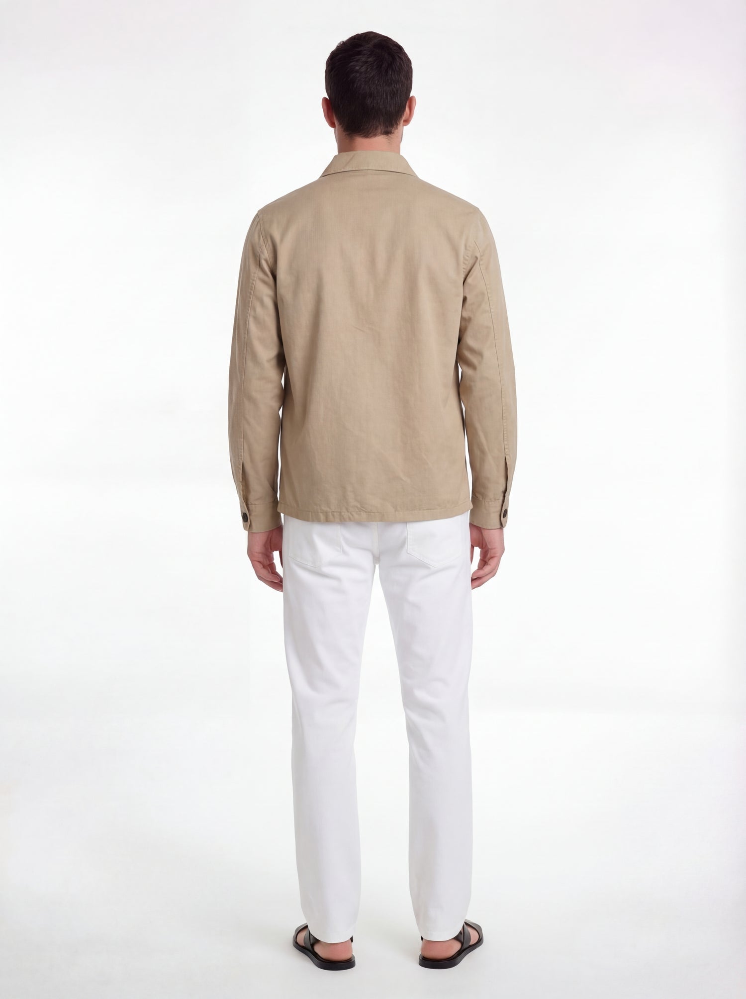 Overshirt lino e cotone tinto capo