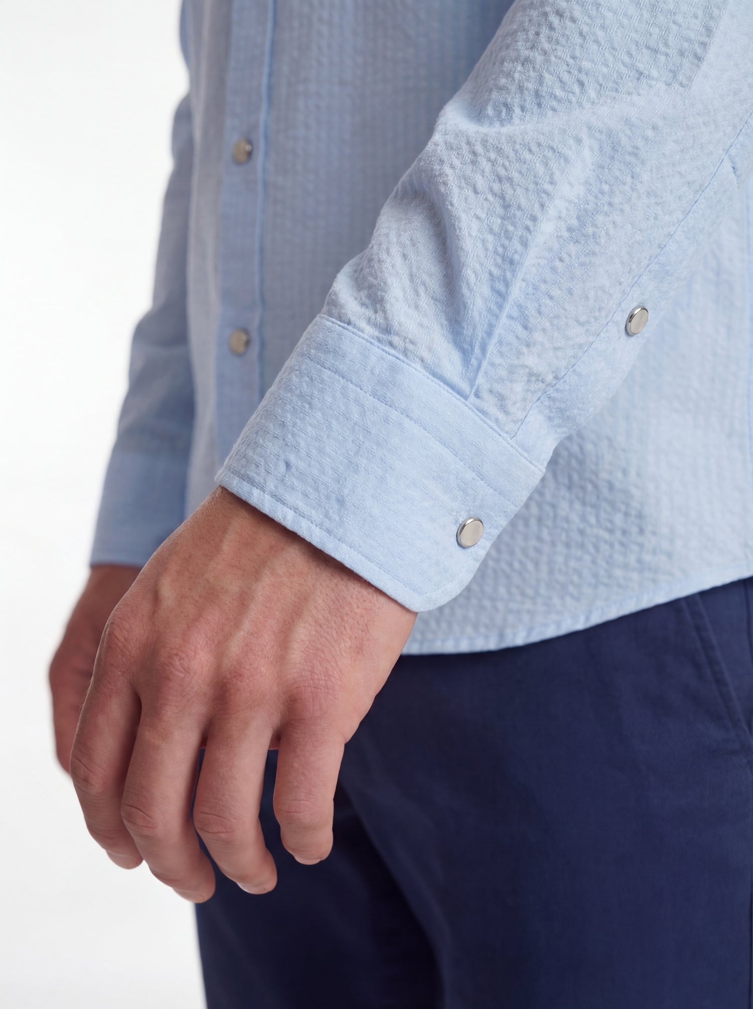 Camicia sportiva tessuto seersucker