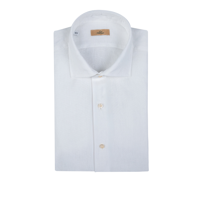 Camisa de lino blanca lavada