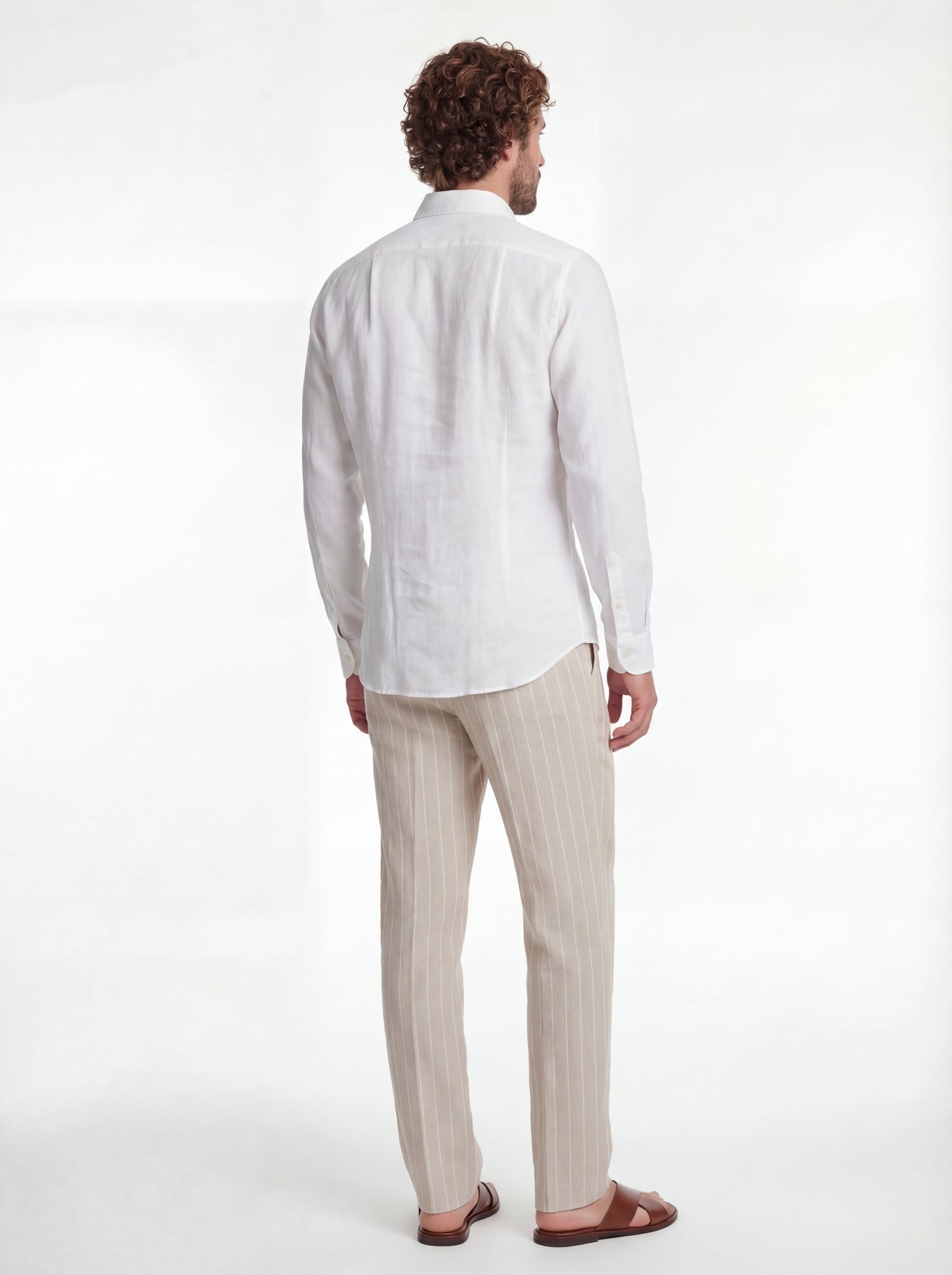 Camicia lino bianco washed