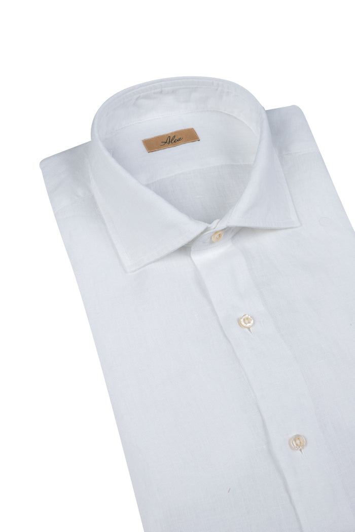 Camisa de lino blanca lavada