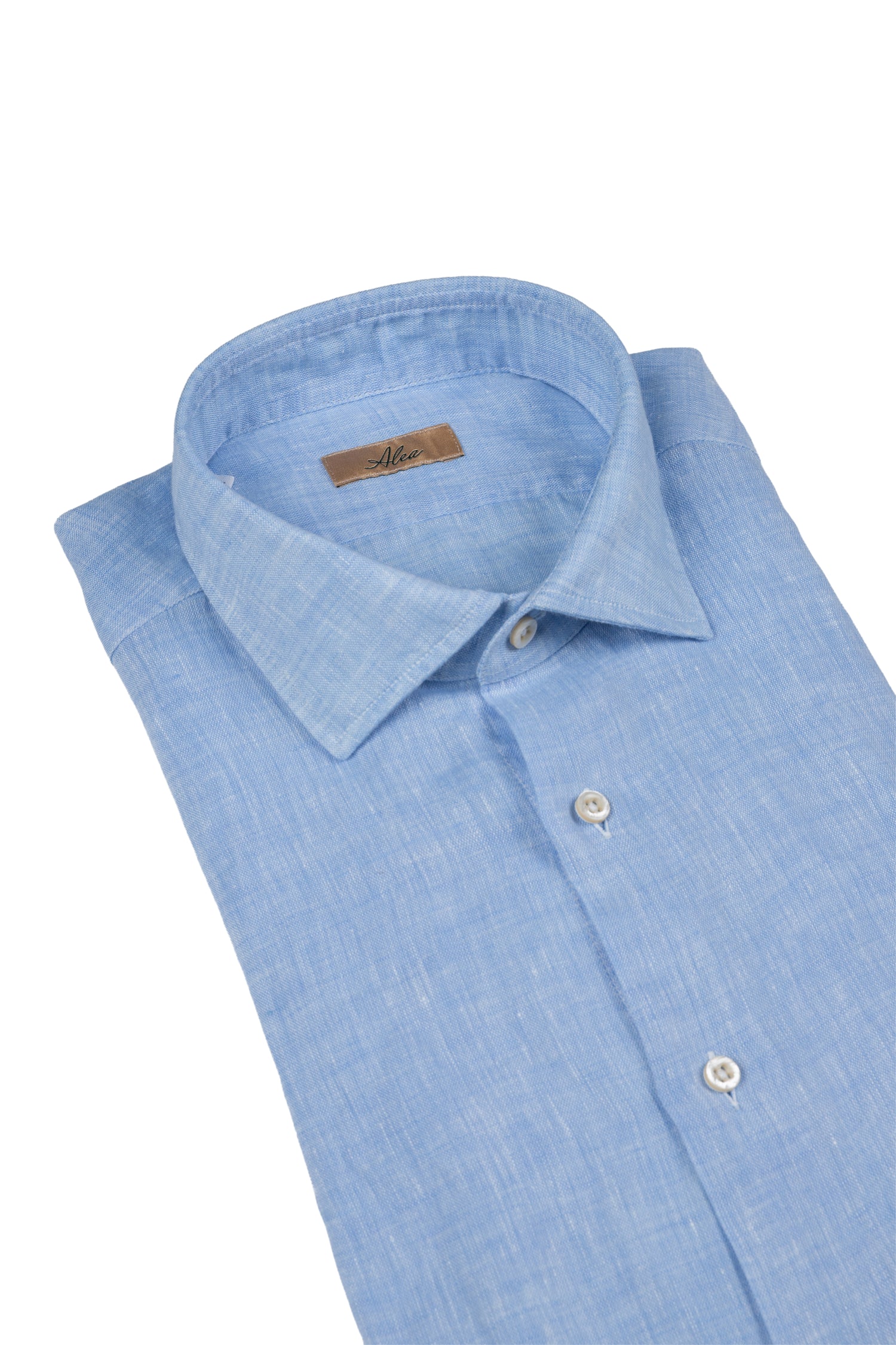 Camicia lino celeste washed