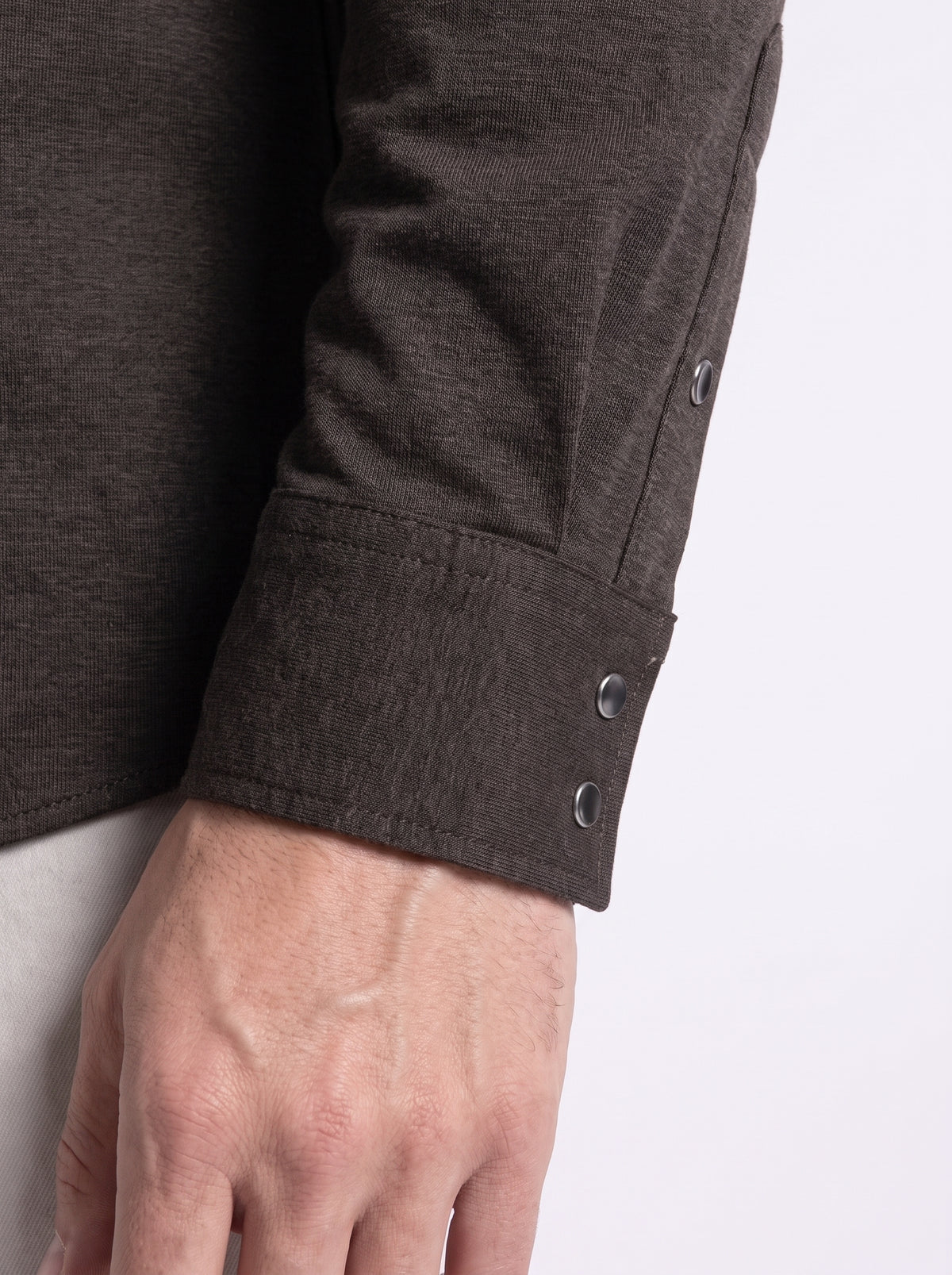 Camicia Active melange marrone no stiro