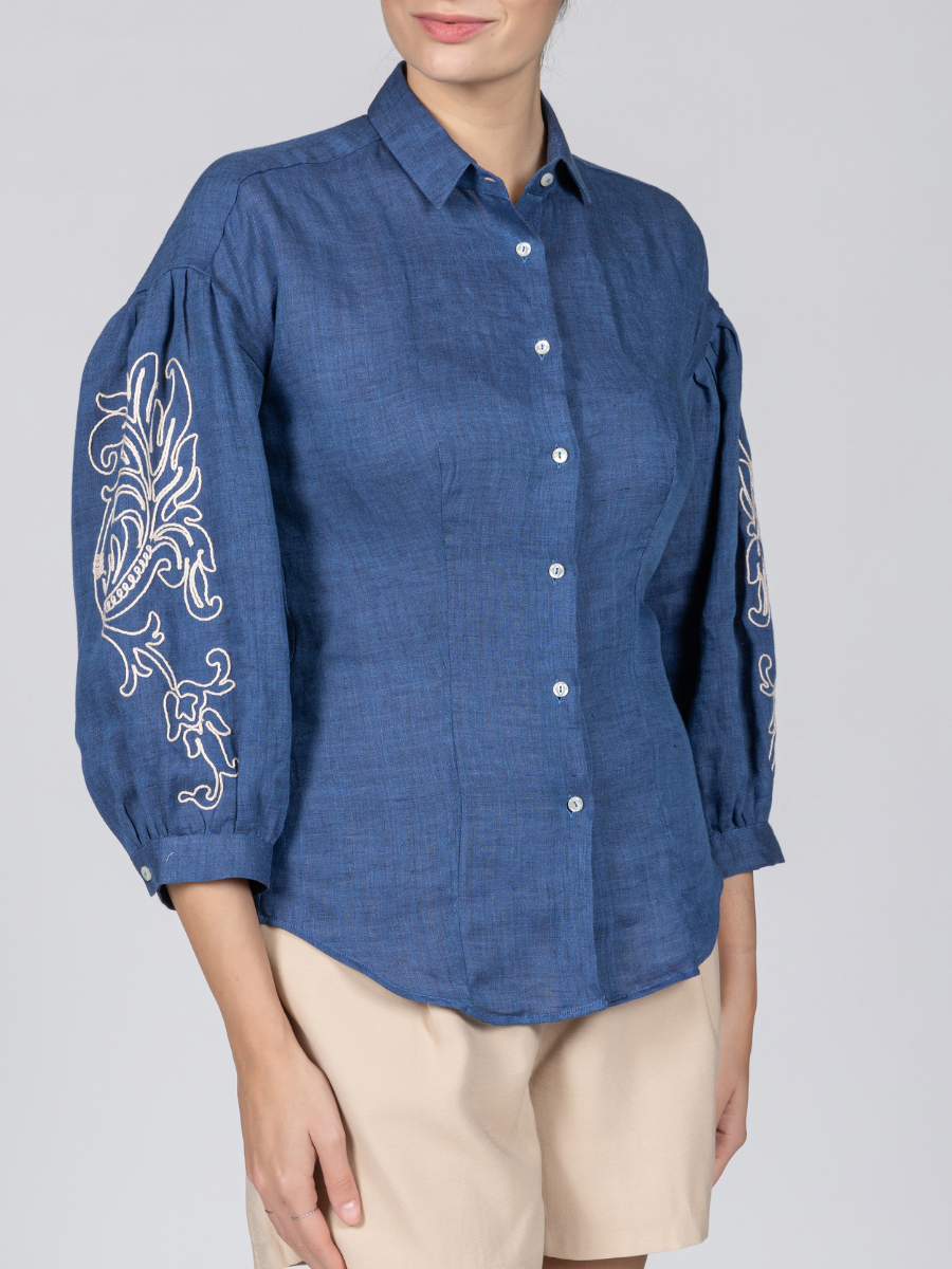 Camicia Estivi da Donna in Lino Tinta Unita Camicia Estivi da Donna in Lino Tinta Unita