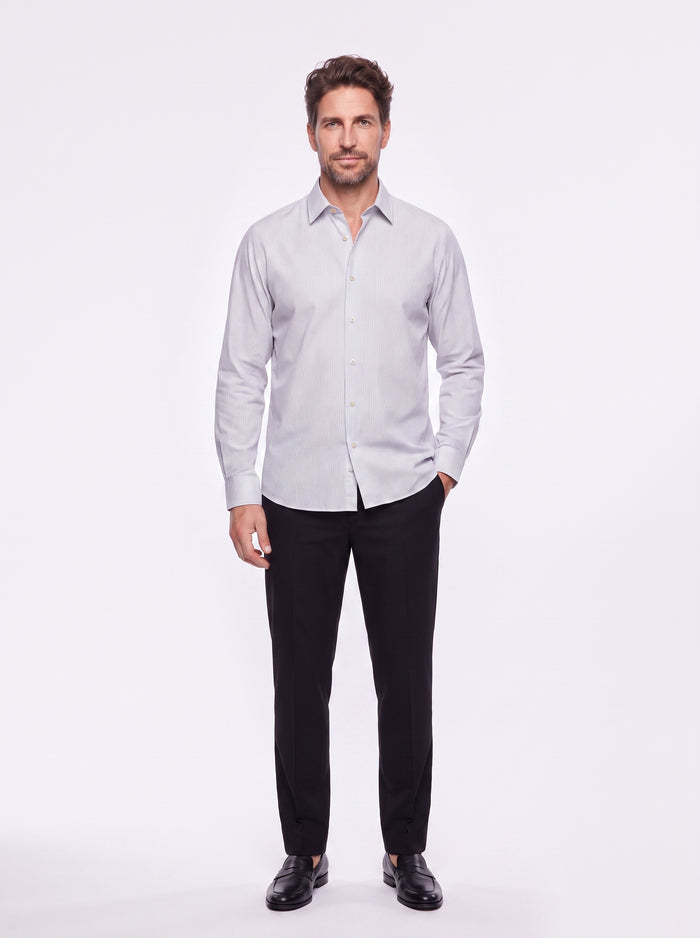 camicia uomo righe bianche e nere