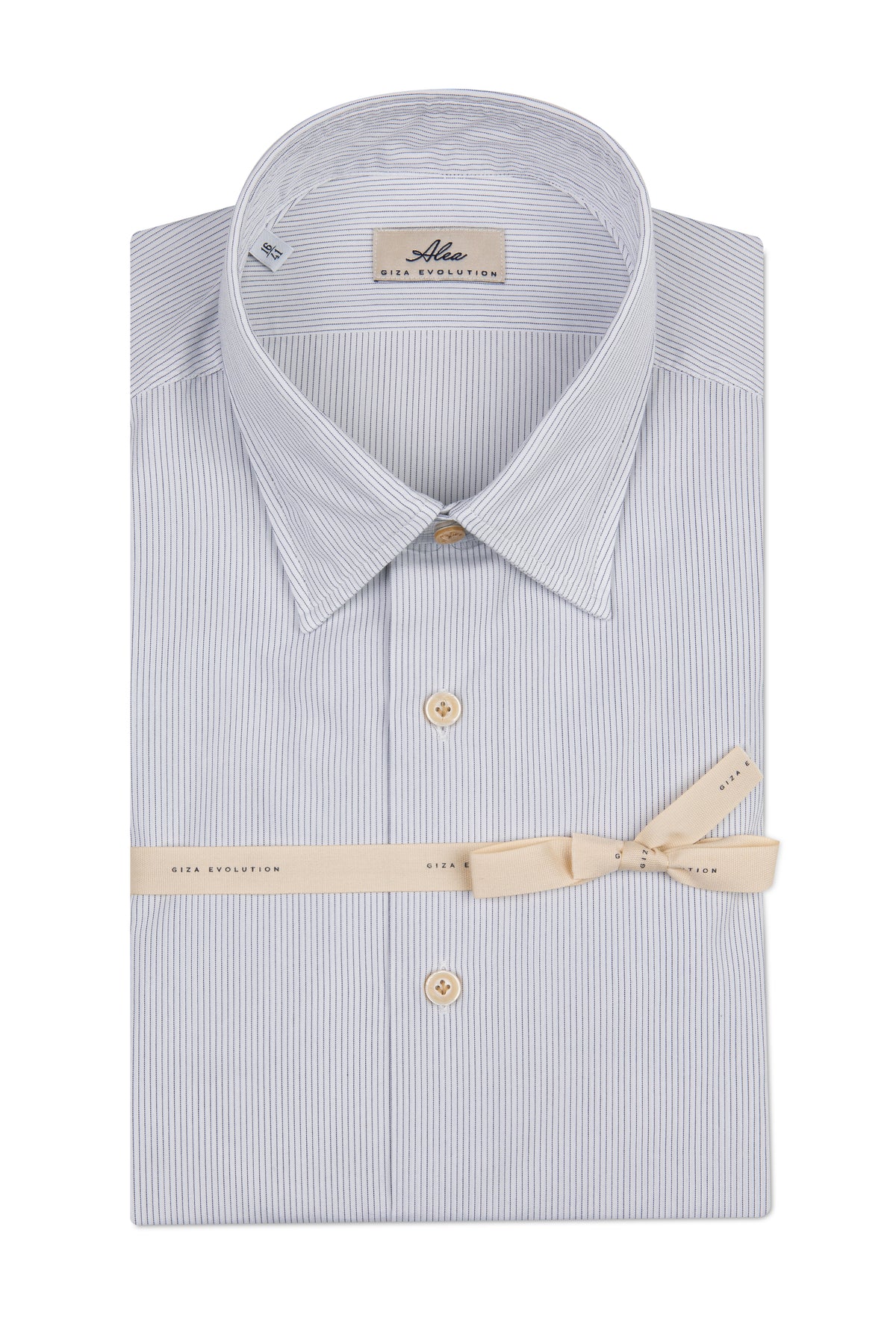 Camicia in cotone gessato bianco e nero