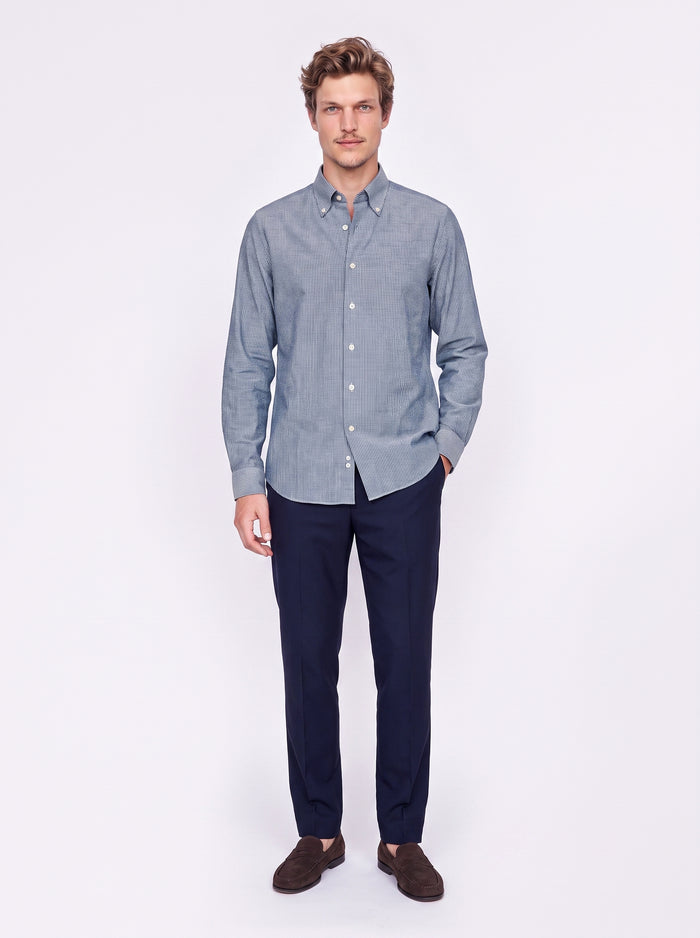 camicia flanella blu