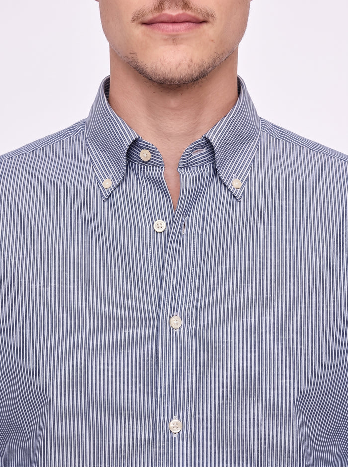 camicia flanella blu