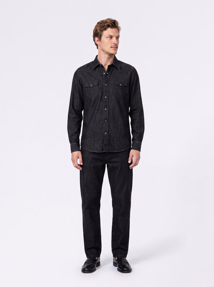 camicia denim uomo
