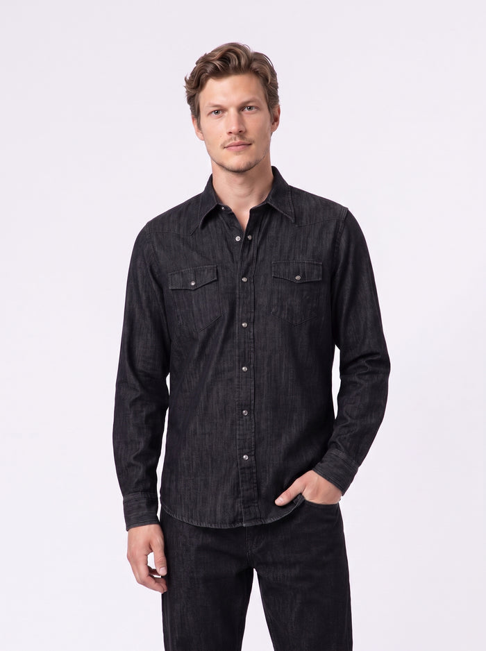 camicia denim uomo