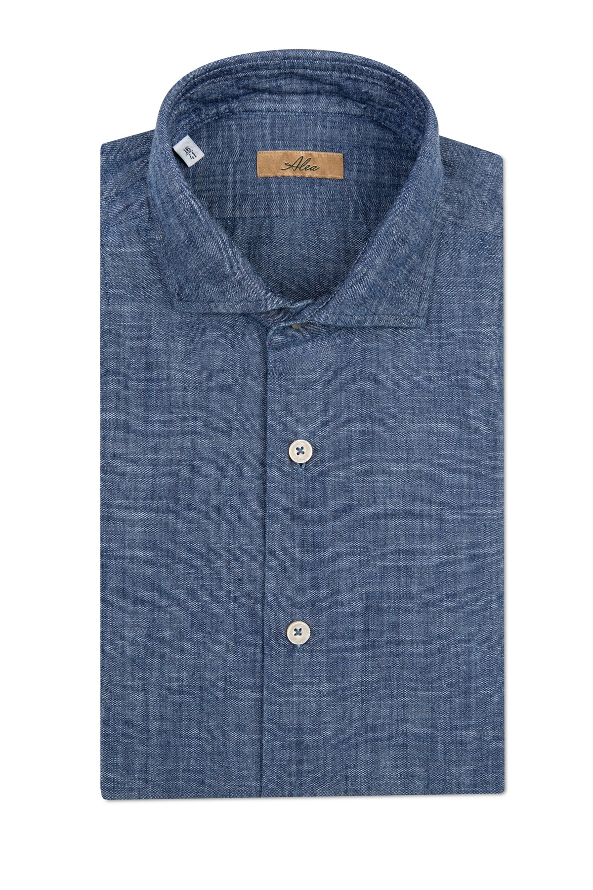 Camicia denim tela giapponese stone washed blu