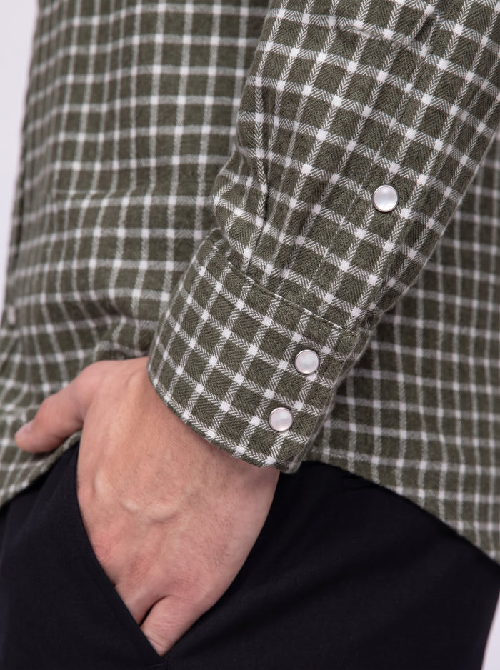 camicia flanella verde