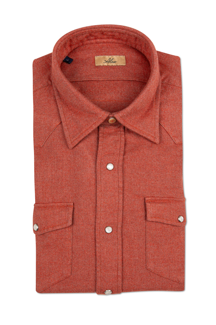 camicia flanella uomo tinta unita