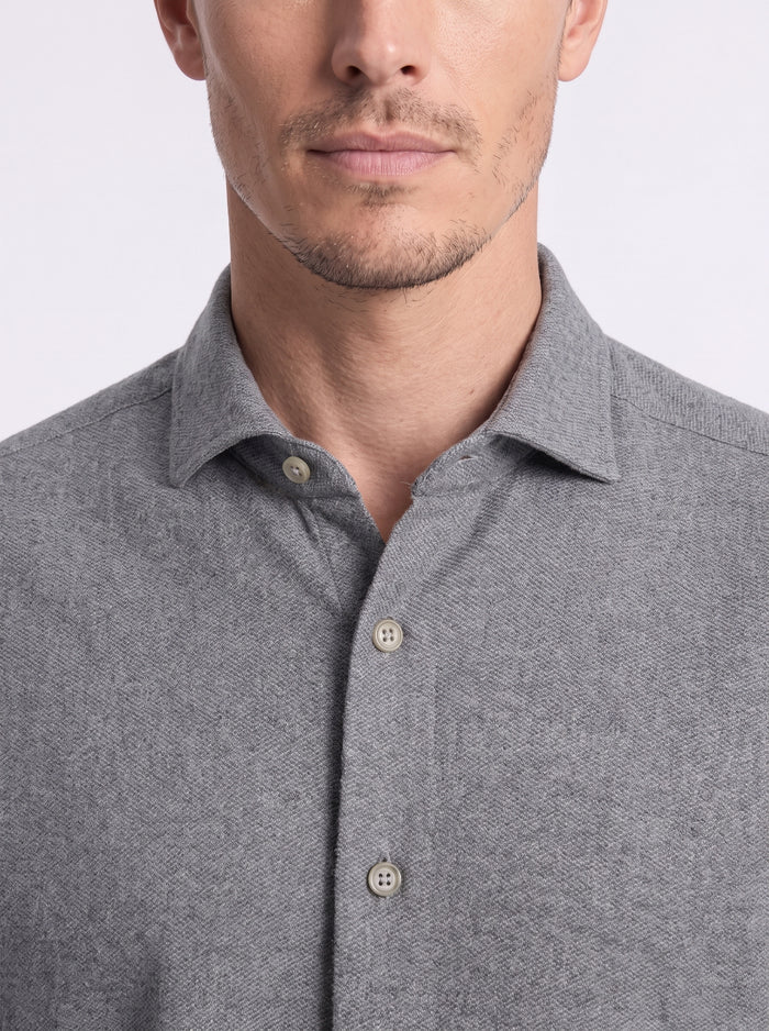 camicia flanella grigia
