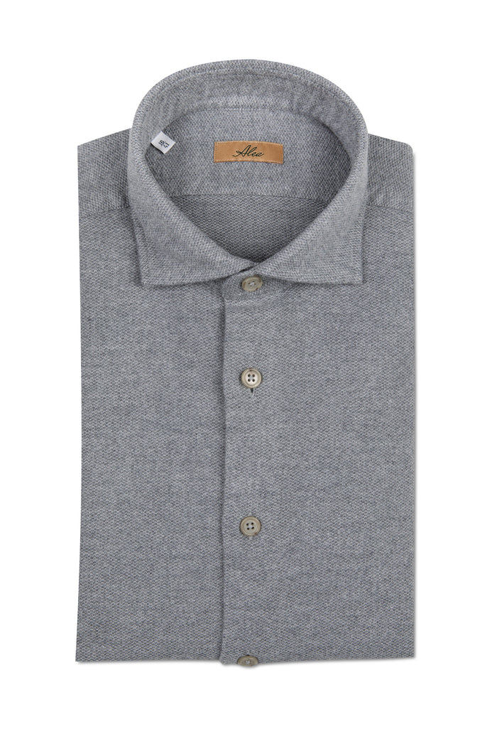 camicia flanella grigia