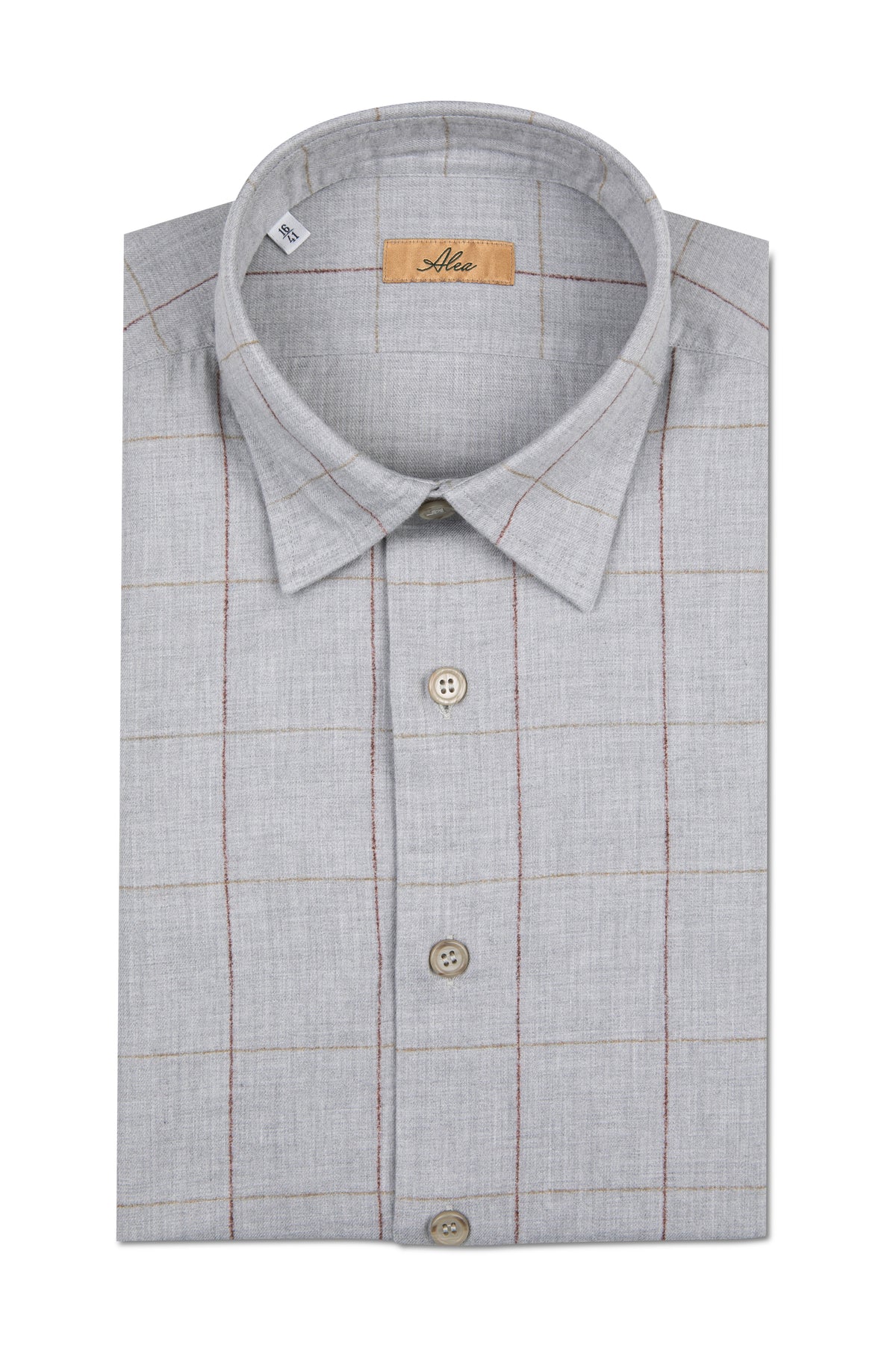Camicia in flanella check grigio