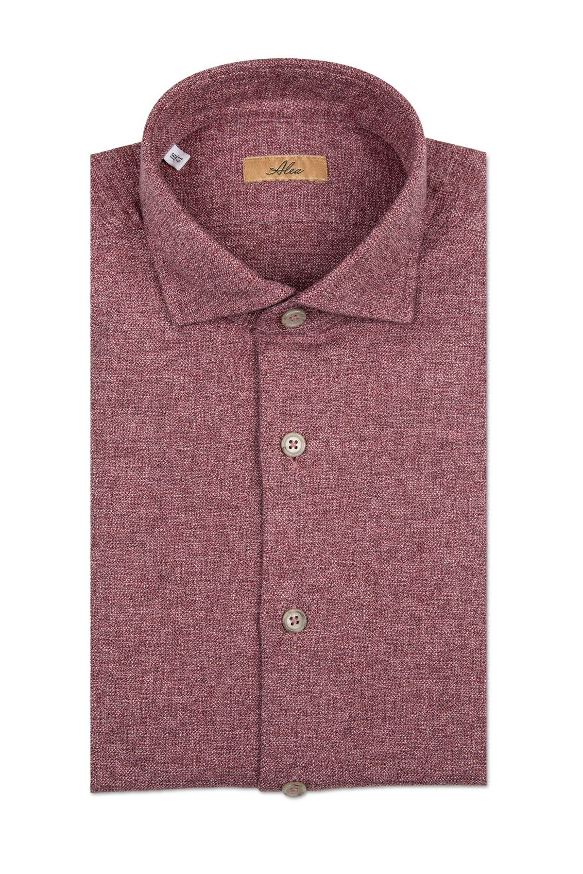 Camicia flanella effetto mouline' bordeaux