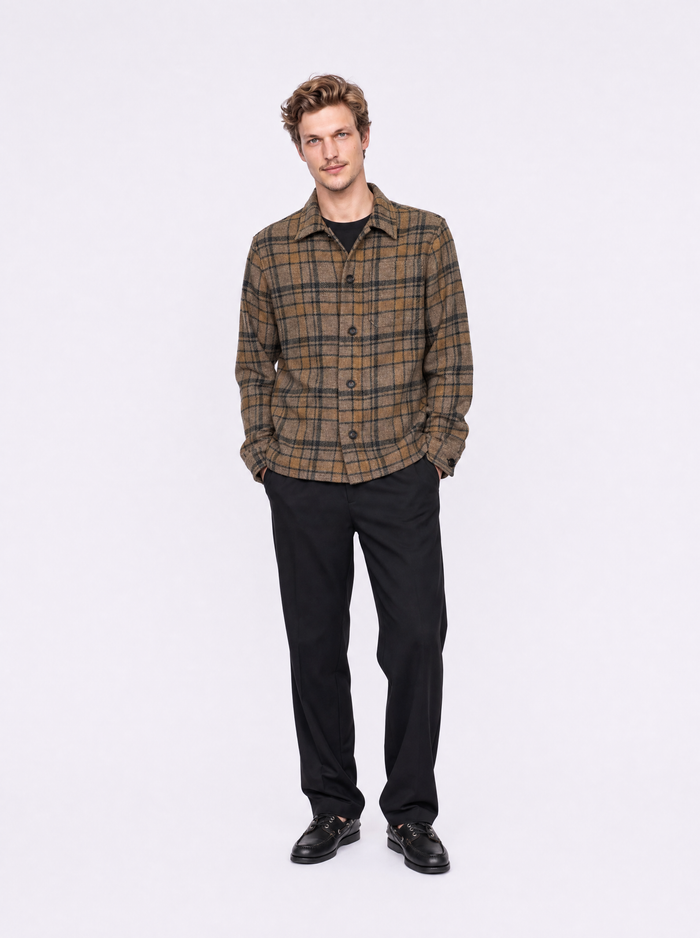 overshirt lana uomo