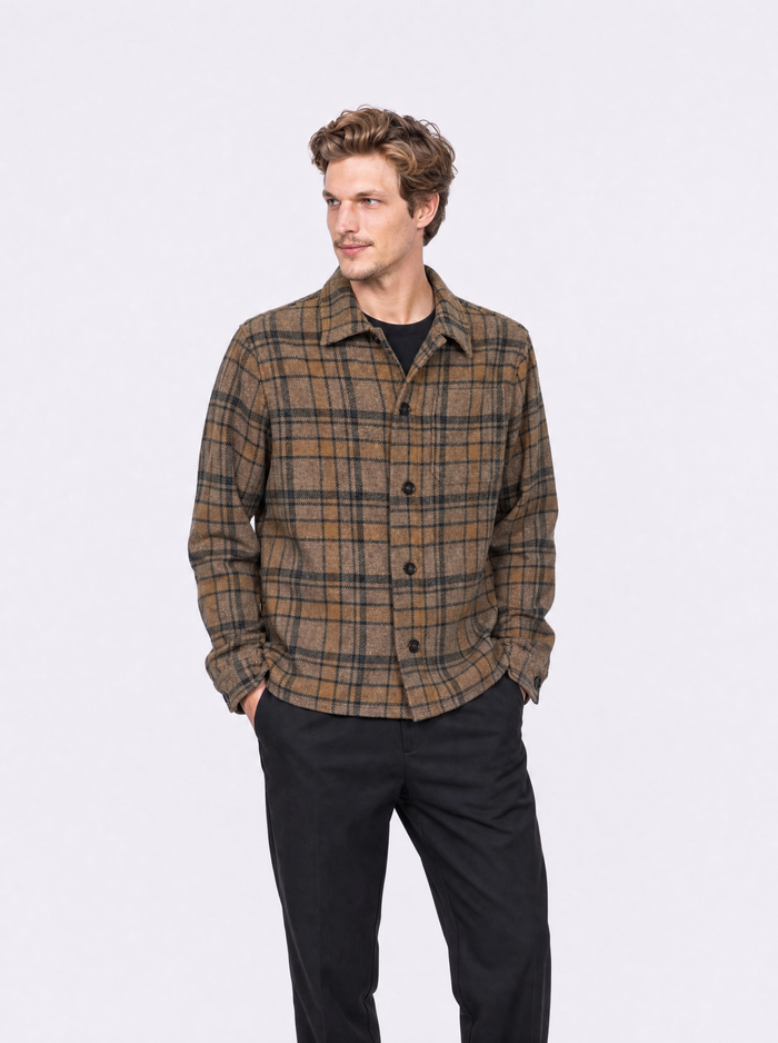 overshirt lana uomo