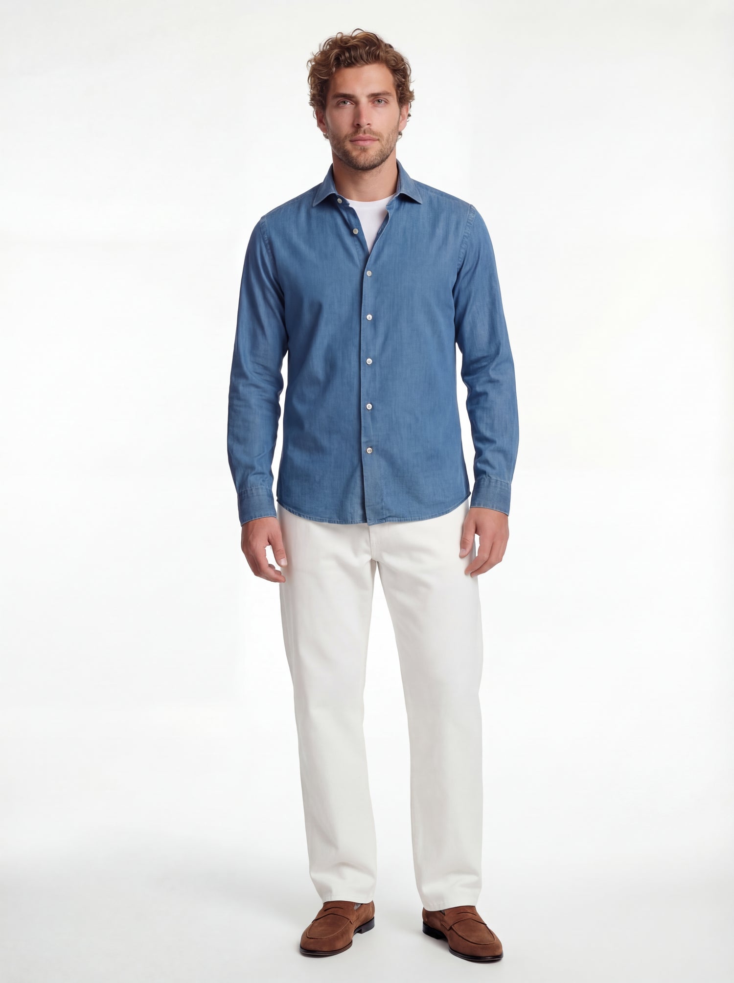 Camicia sportiva in denim