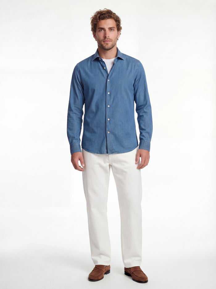 Camisa deportiva de mezclilla