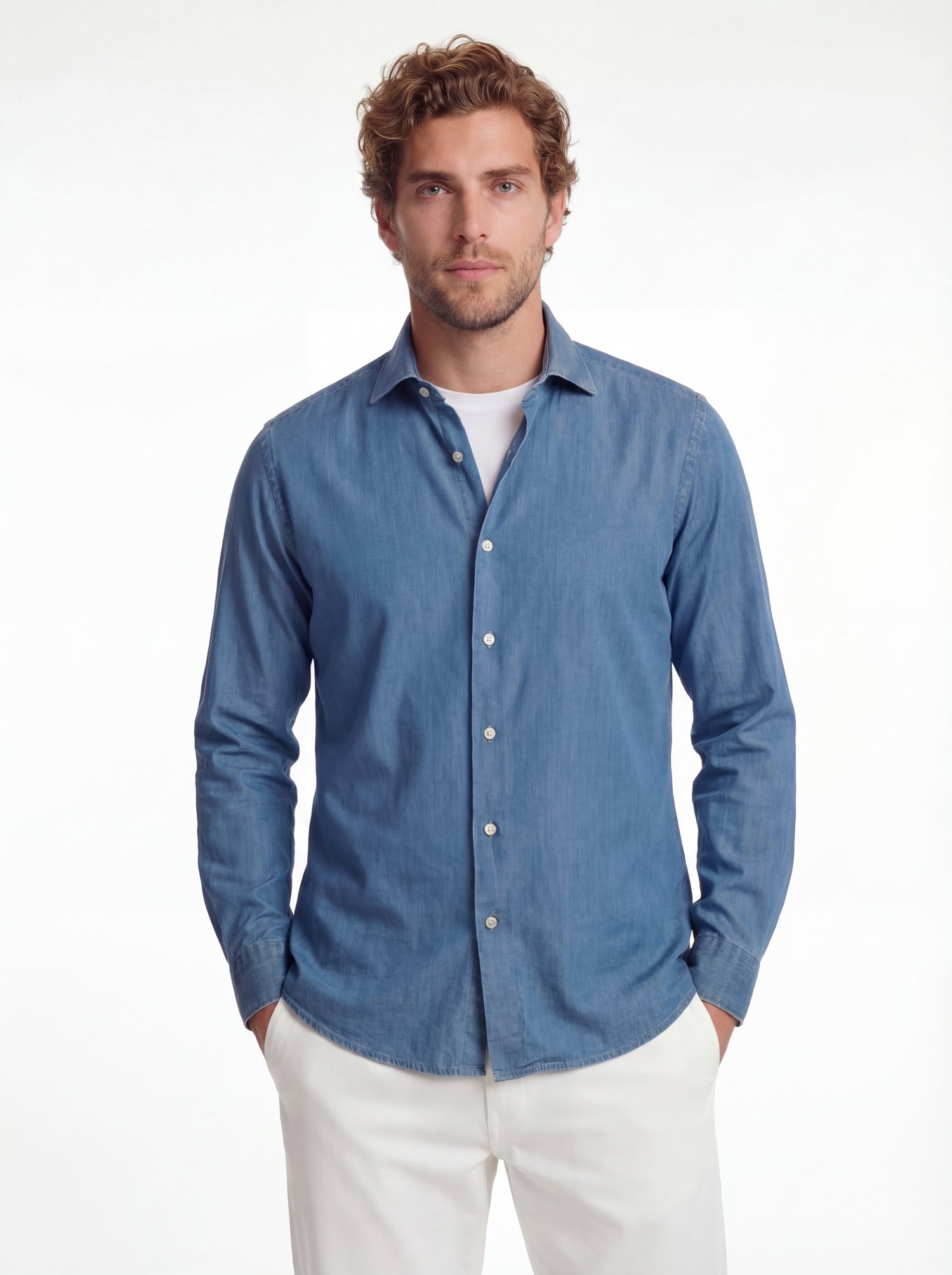 Camicia sportiva in denim