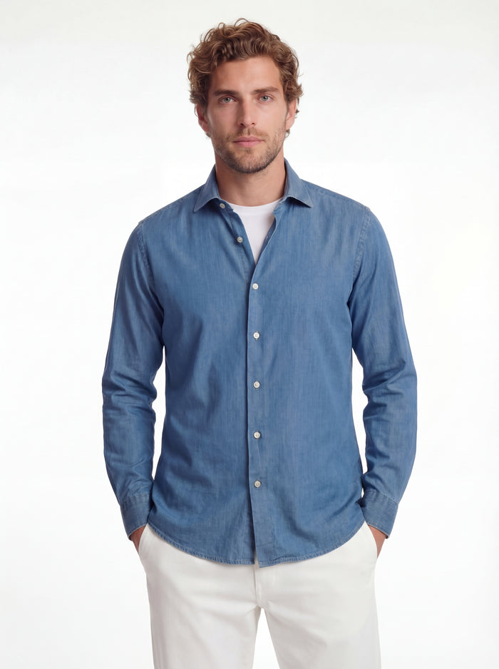 Camisa deportiva de mezclilla