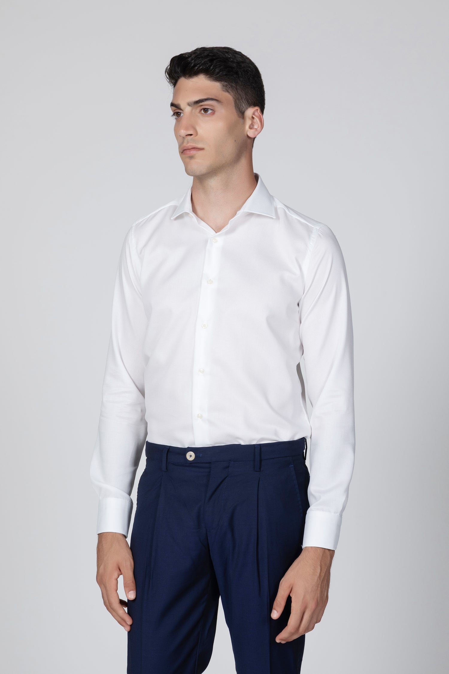 Camicia bianca classica in cotone NON IRON