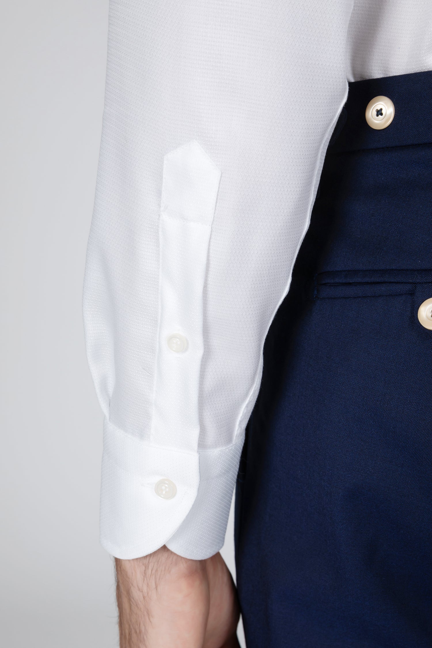 Camicia bianca classica in cotone non iron