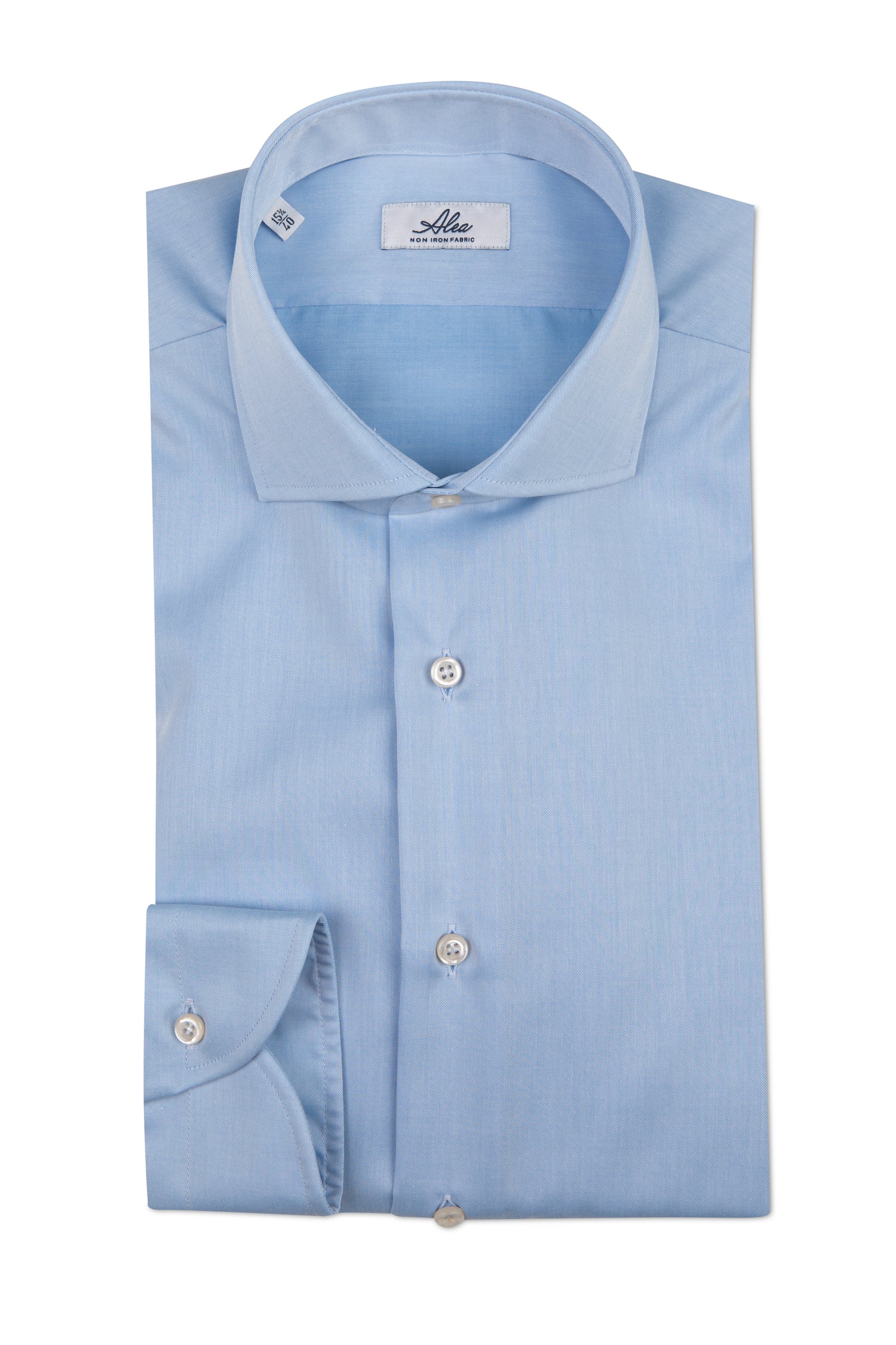 Camisa azul cielo clásica de algodón no iron