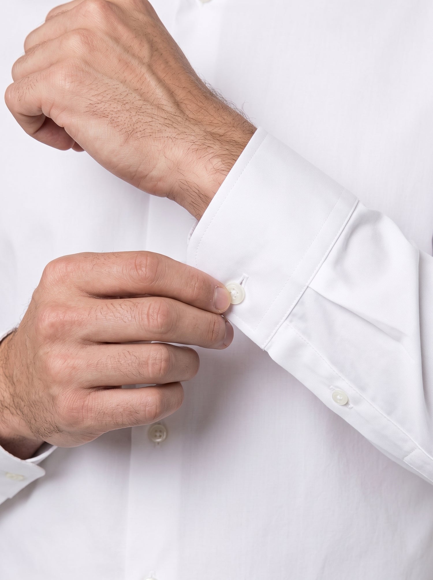 Camicia bianca classica in cotone non iron